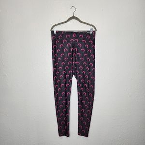 BOMBSHELLER Wide Waist Moon Bomb Print Pink Black Legging Size 2X